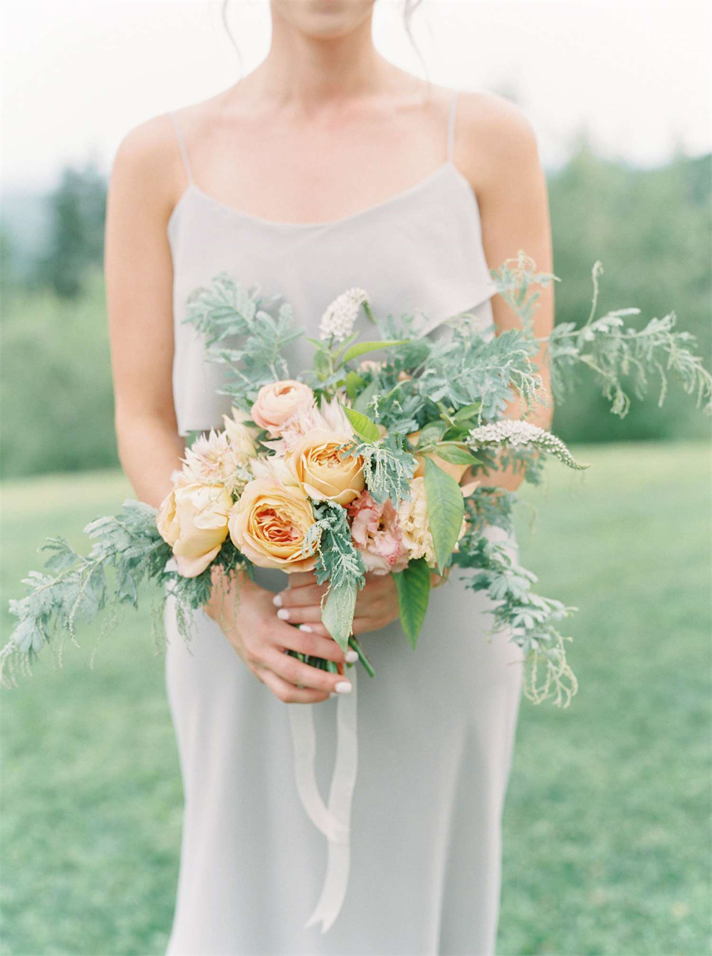 Peach Wedding Bouquets Ideas