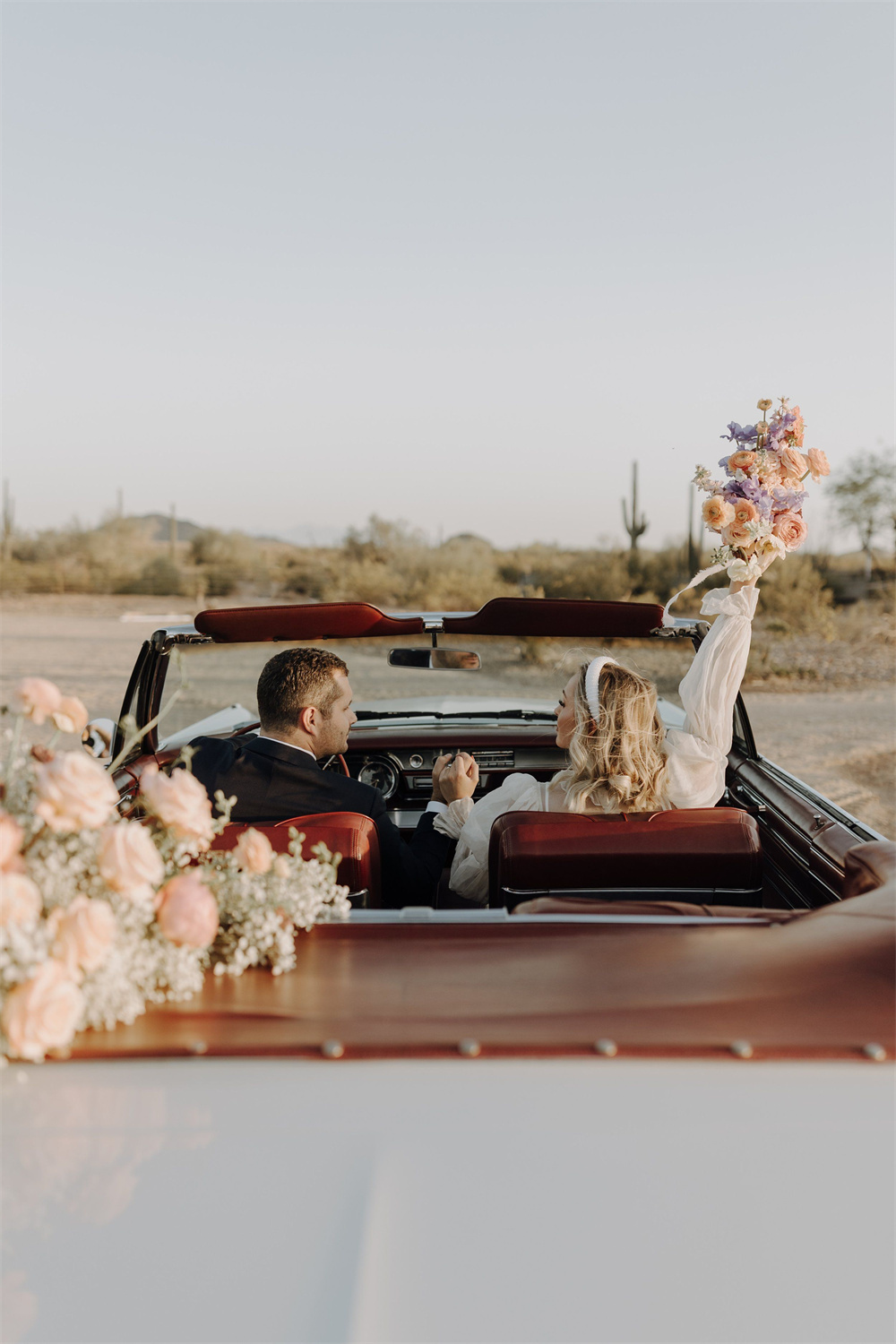 Retro Convertible Wedding Exit Ideas